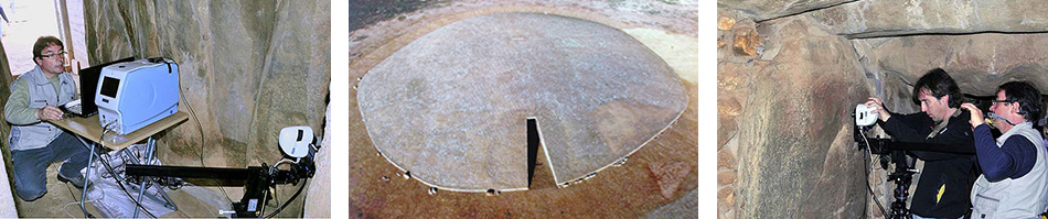 Científicos de la UNED analizan los restos de pigmentos hallados en el Dolmen onubense de Soto