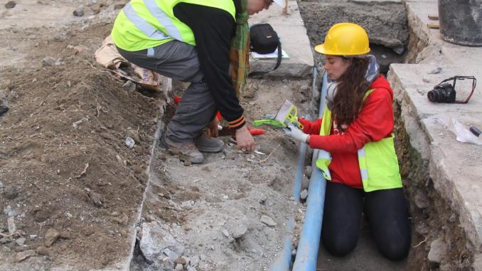 Unas obras en Almuñecar descubren restos humanos y un tramo de la muralla, probablemente del siglo XI