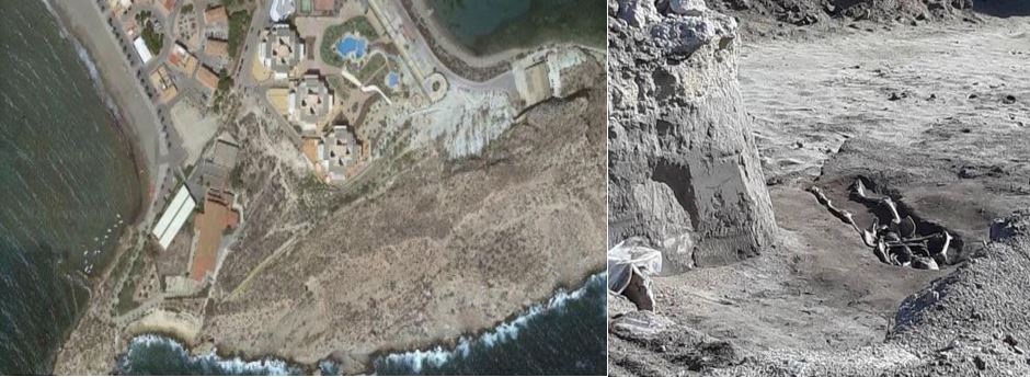 Descubren una necrópolis medieval junto a la playa de Águilas (Murcia) al excavar para construir un hotel