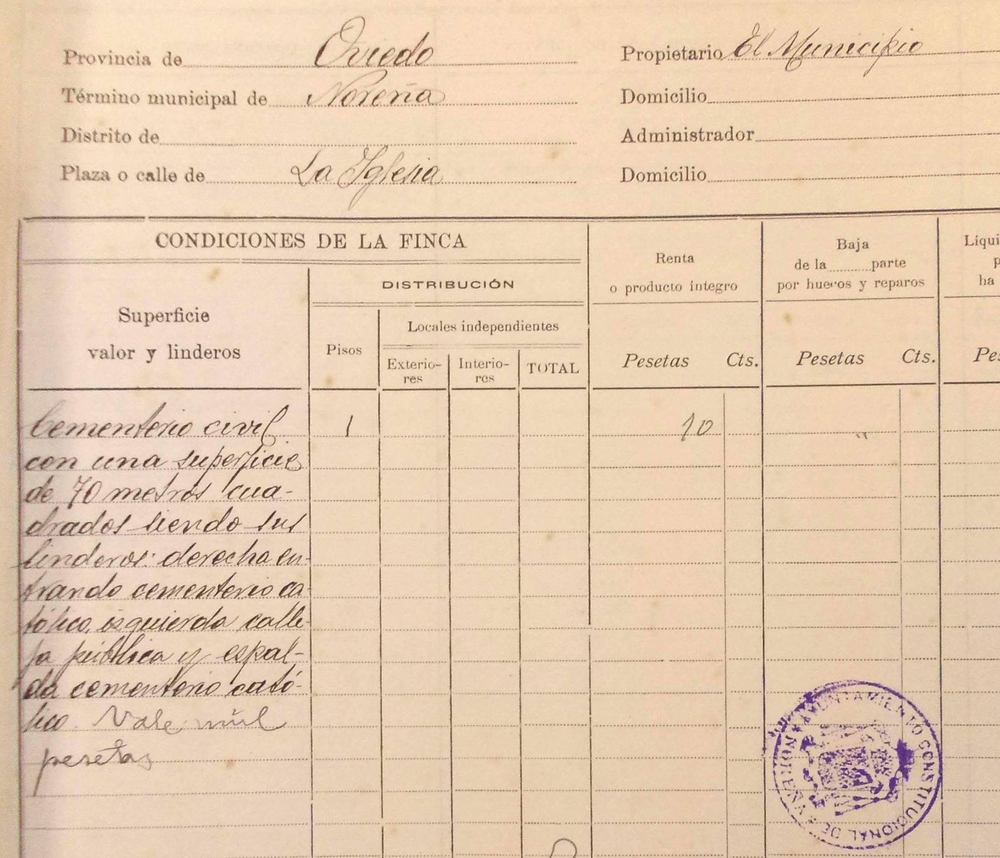 Concejales de un pueblo asturiano buscan cementerio civil desaparecido que estaba junto al parroquial