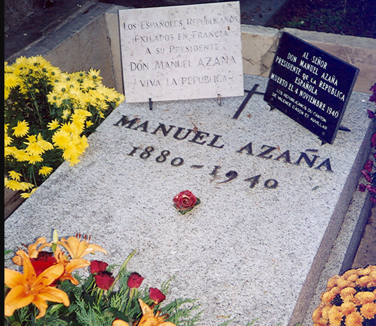 Los presidentes español y francés homenajearán en la tumba de Azaña del cementerio de Montauban a los exiliados españoles